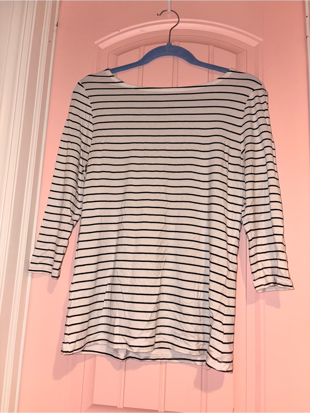 White + black striped A New Day top 🤍🖤